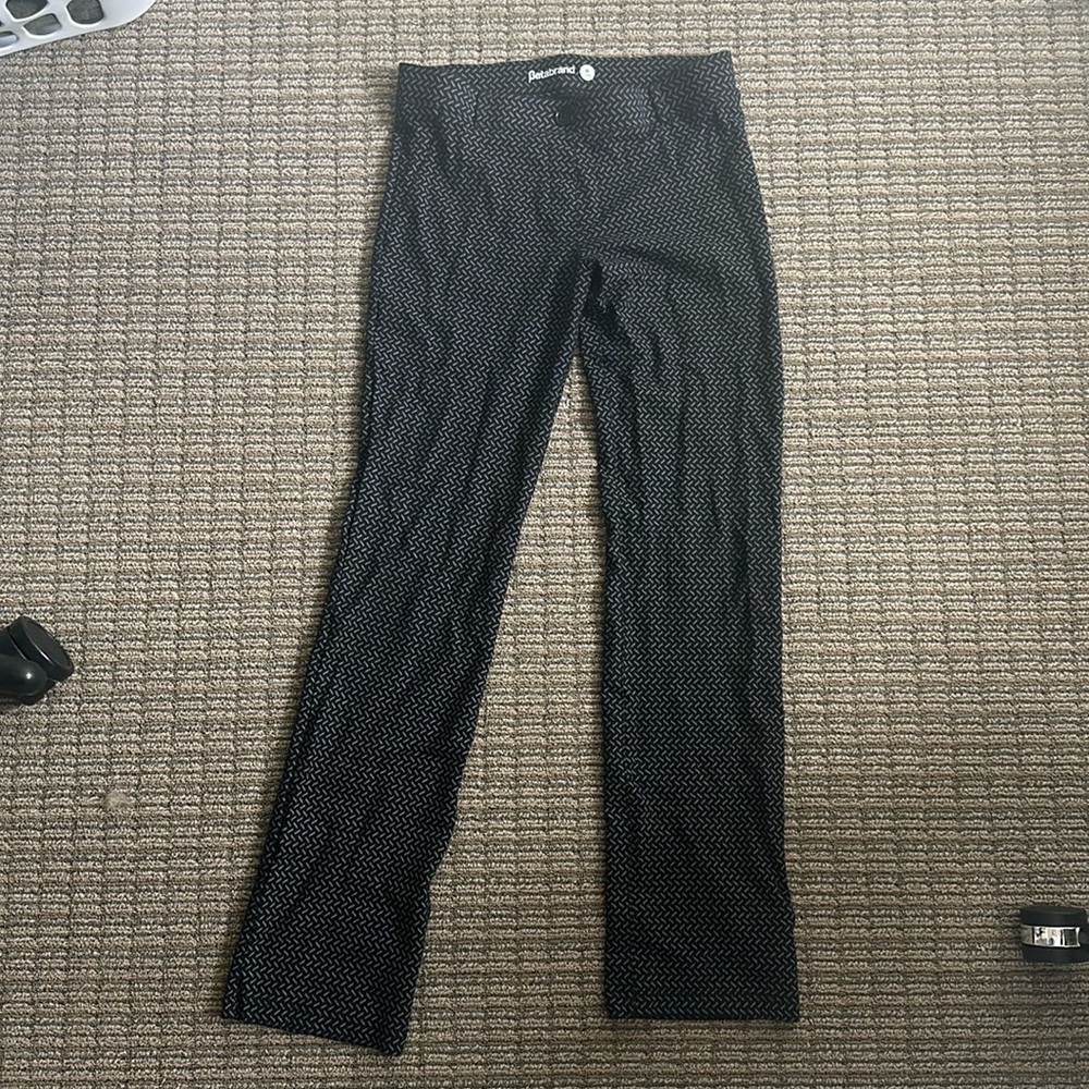 Straight-Leg Two-Pocket Dress Pant Yoga Pants (Hyde Park)
